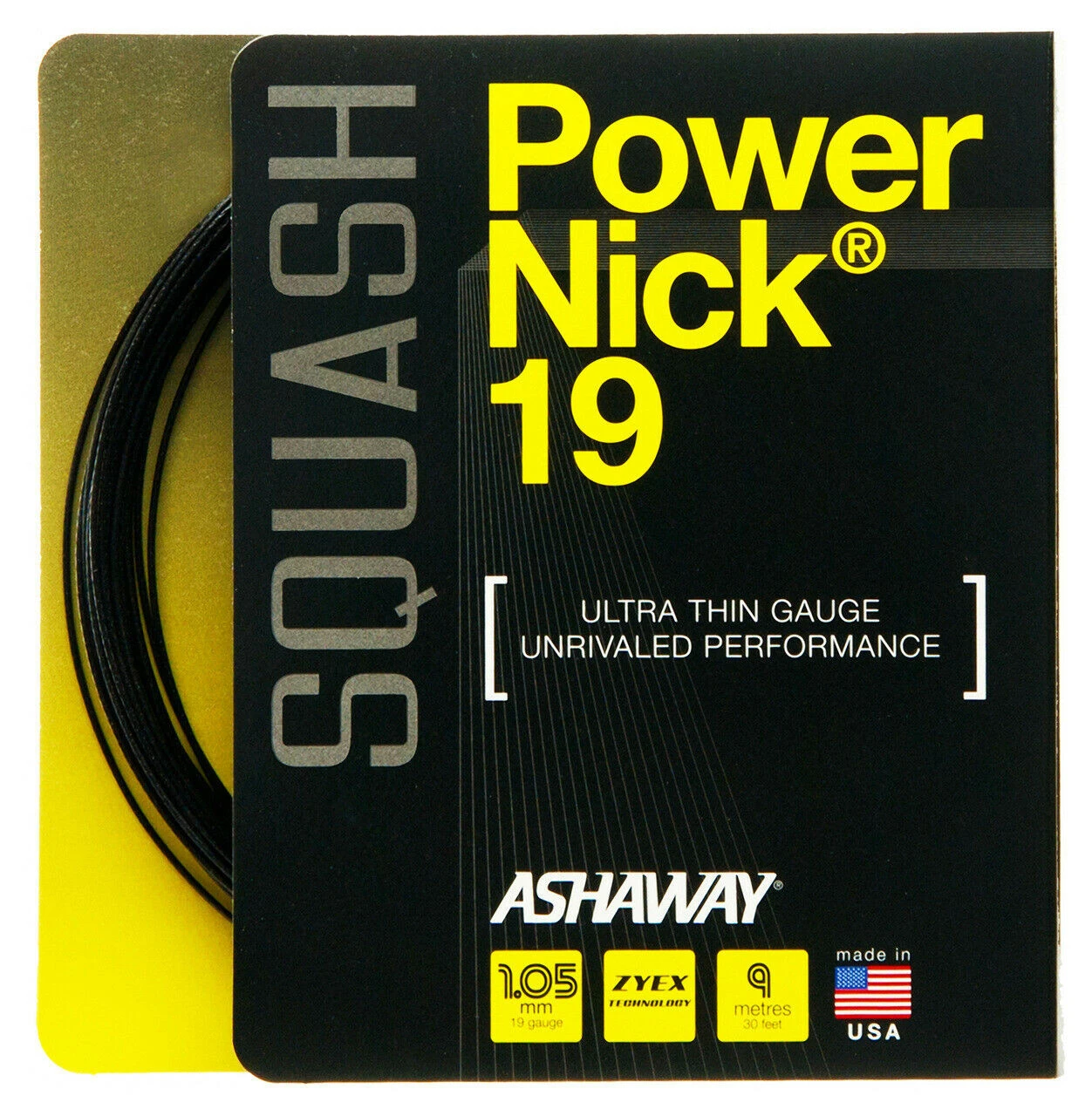 Ashaway PowerNick 19 1.05mm Squash Set 3 Ashaway PowerNick 19 1.05mm Squash Set