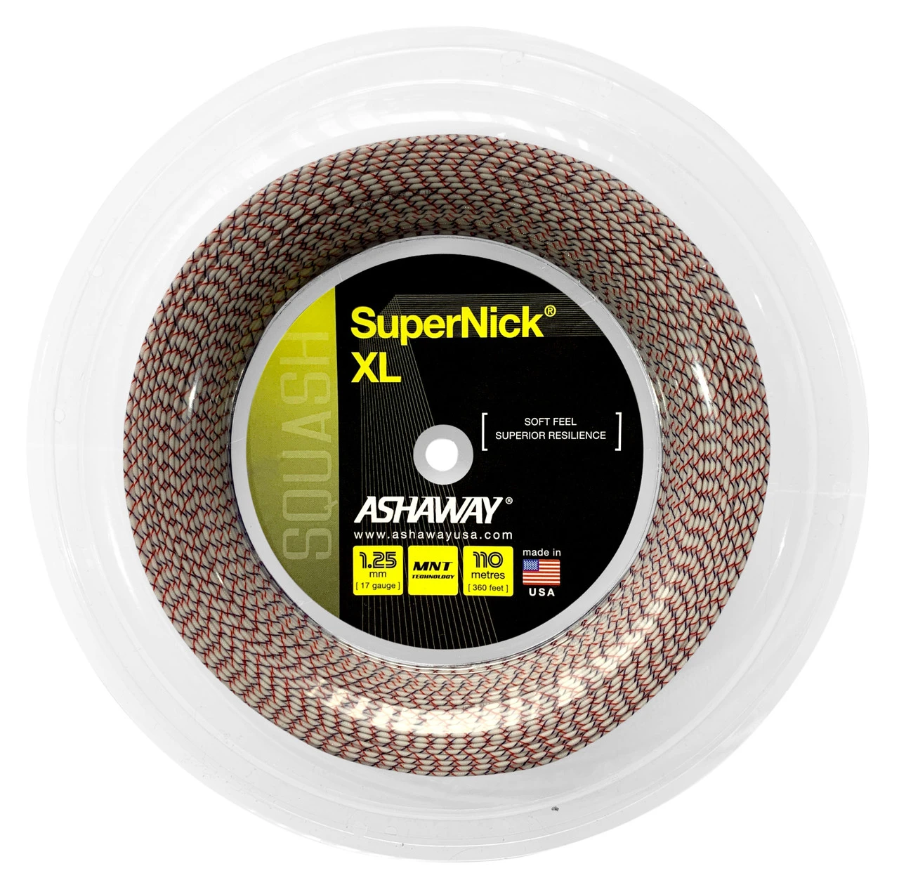 Ashaway SuperNick XL 17 1.25mm Squash 110M Reel 3 Ashaway SuperNick XL 17 1.25mm Squash 110M Reel
