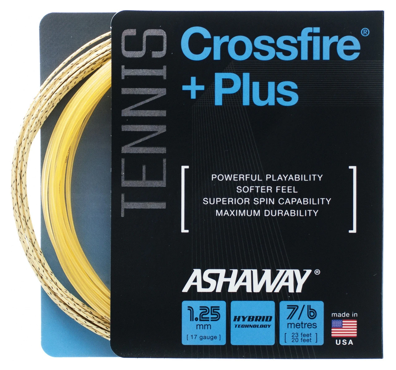 Ashaway Crossfire Plus 17 1.25mm Hybrid Set 3 Ashaway Crossfire Plus 17 1.25mm Hybrid Set