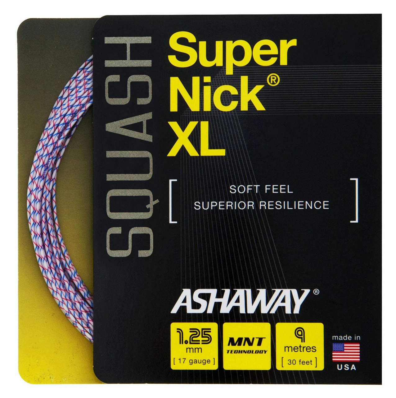 Ashaway SuperNick XL 17 1.25mm Squash Set 3 Ashaway SuperNick XL 17 1.25mm Squash Set