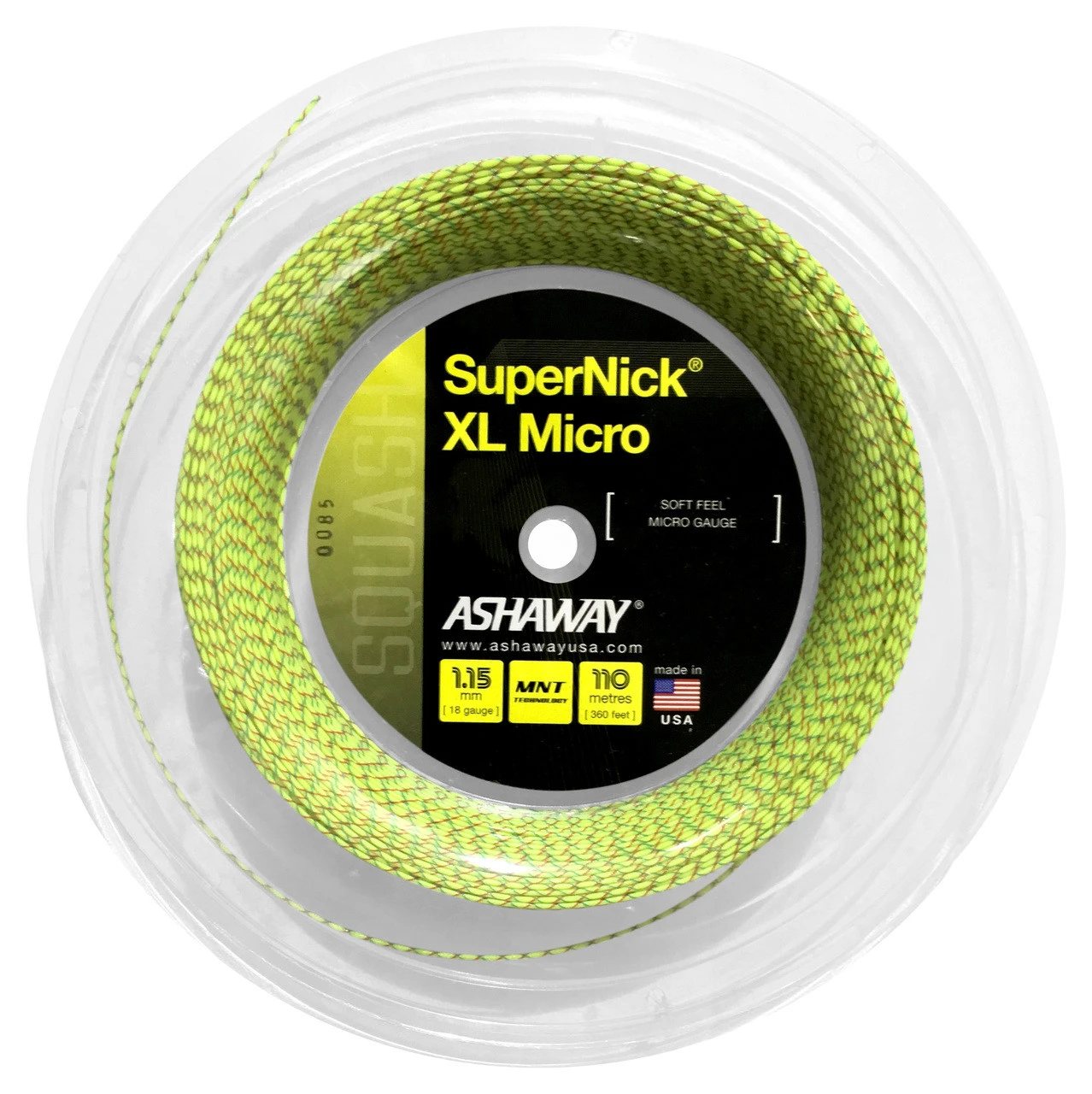 Ashaway SuperNick XL Micro 18 1.15mm Squash 110M Reel