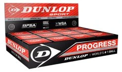 Dunlop Progress Red Dot Squash Balls 12 Pack