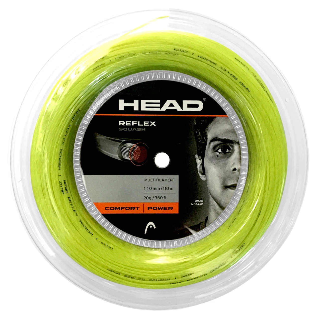 Head Reflex 20 1.10mm Squash 110M Reel 4 Head Reflex 20 1.10mm Squash 110M Reel - Image 2