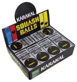 Karakal Single Yellow Dot Squash Balls 12 Pack