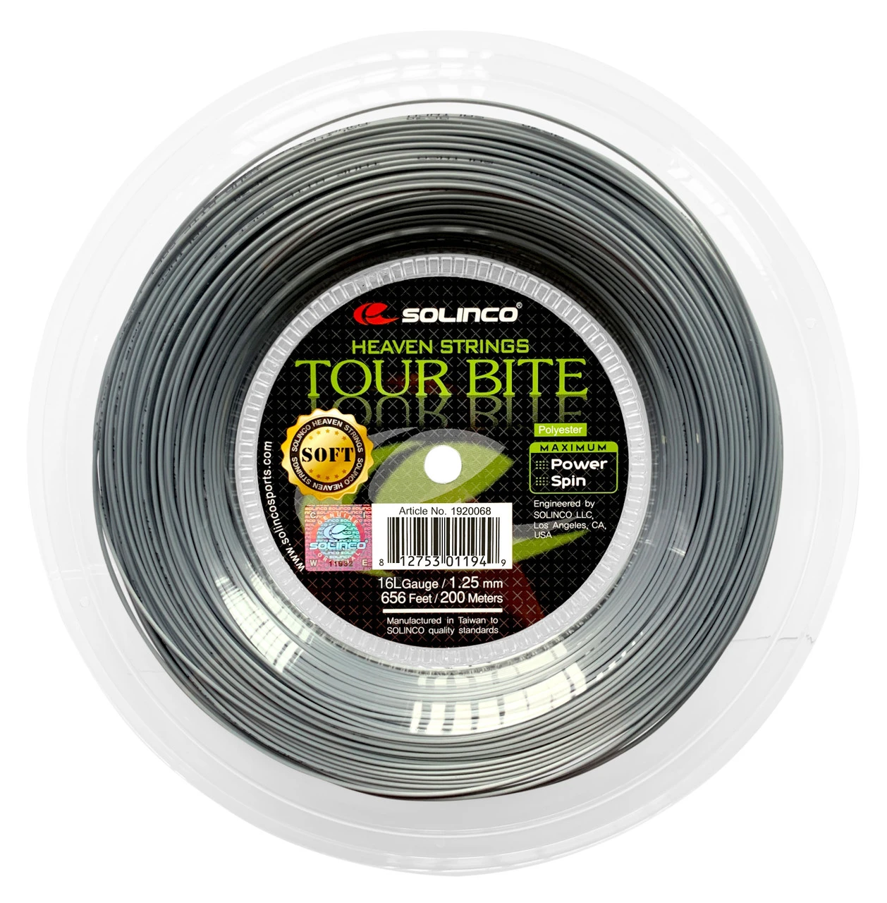 Solinco Tour Bite Soft 16L 1.25mm 200M Reel 3 Solinco Tour Bite Soft 16L 1.25mm 200M Reel