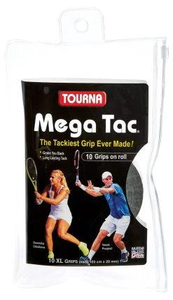 Tourna Mega Tac XL Overgrip 10 Pack -Sports - Racquet Sports tourna mega tac xl overgrip 10 pack black 65387 62315.1698772007
